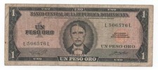 DOMINICAN REPUBLIC 1 PESO ORO 1964 - 1978 PICK 99 LOOK SCANS