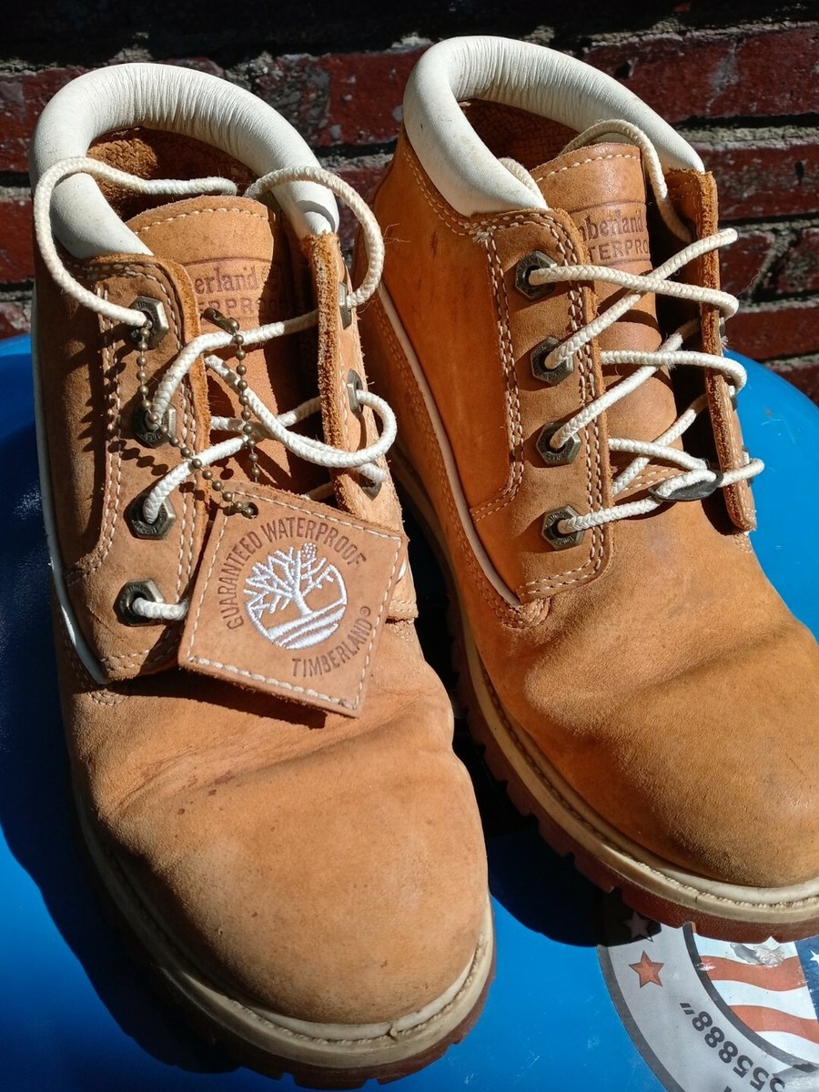 Timberland Waterproof Ankle Nellie Boots Wheat Lace Up Women Size