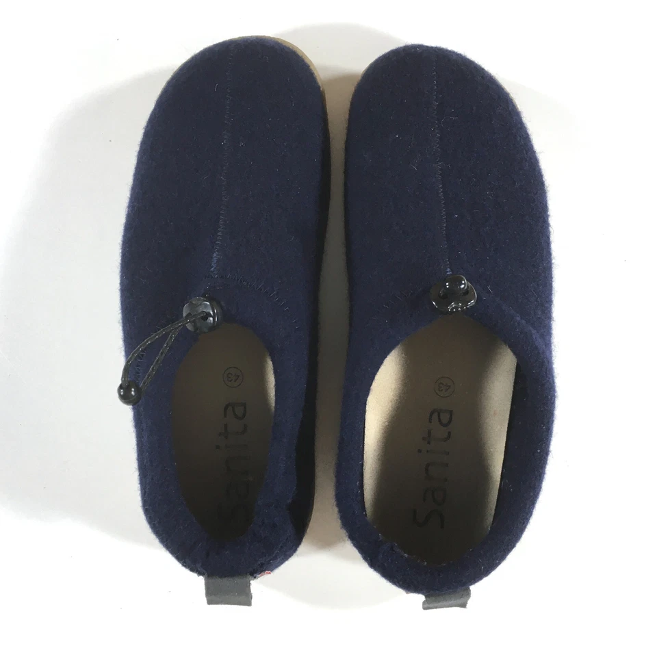 Sanita Wool Slippers EUR 43 US Mens Size 9 Womens Size 12 Navy Blue - Image 4 of 4