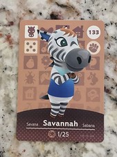 SAVANNAH 133 Animal Crossing Amiibo Authentic Nintendo Mint Card From Series 2