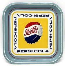 Vintage Pepsi Cola Square Tin Metal Serving Tray Advertising Marca Registrada