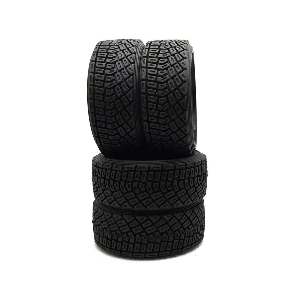 4Pcs 1/10 Soft Rubber Tires For RC Rally RC Off Road Car HSP HPI PP0189 Set - Image 4 of 4