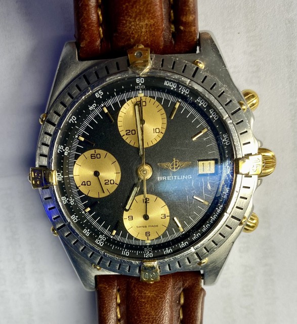 Breitling Chronomat Men's Black Watch - B13047 for sale online | eBay