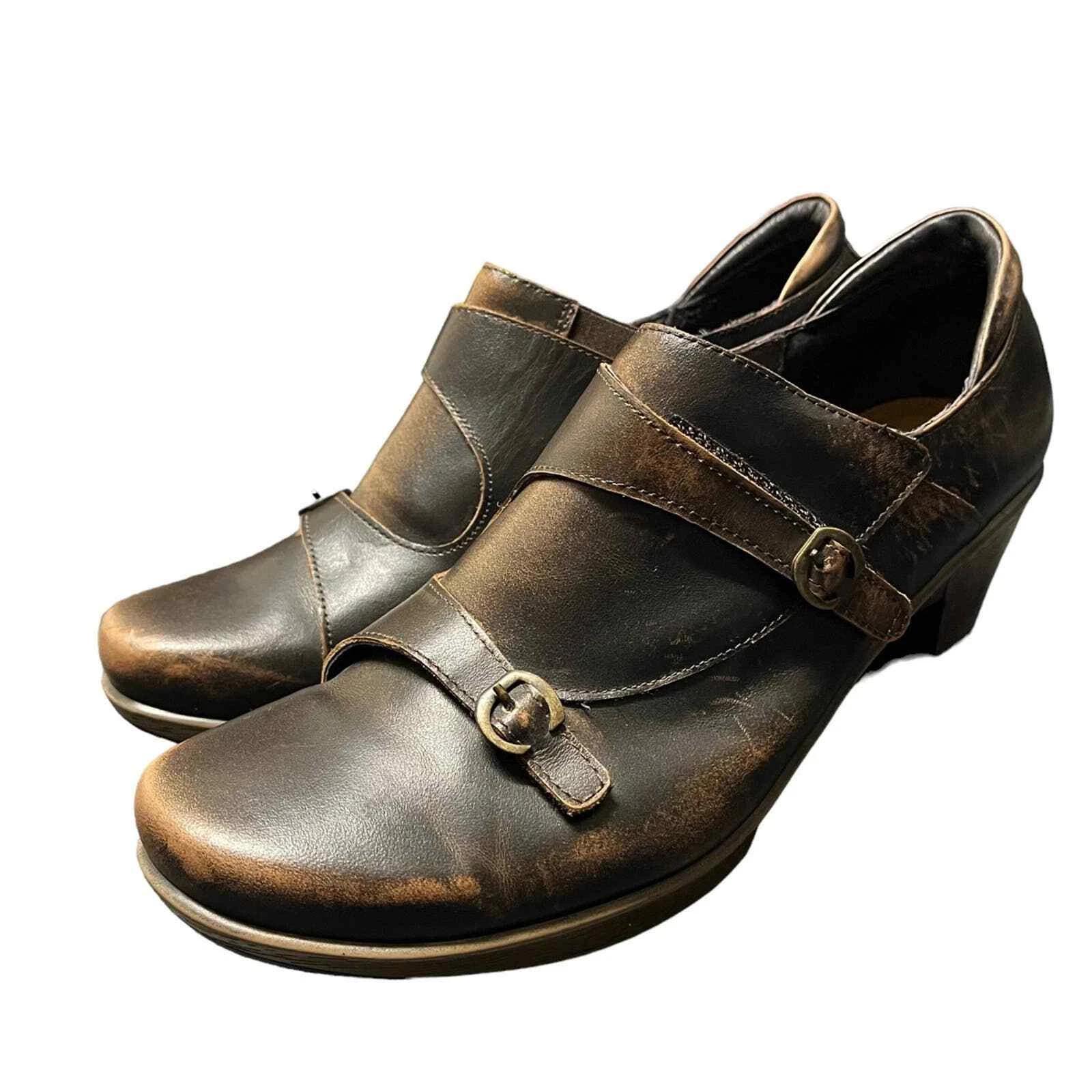 Chaussures confort femme Naot present suprême cuir volcanique marron pointure 9