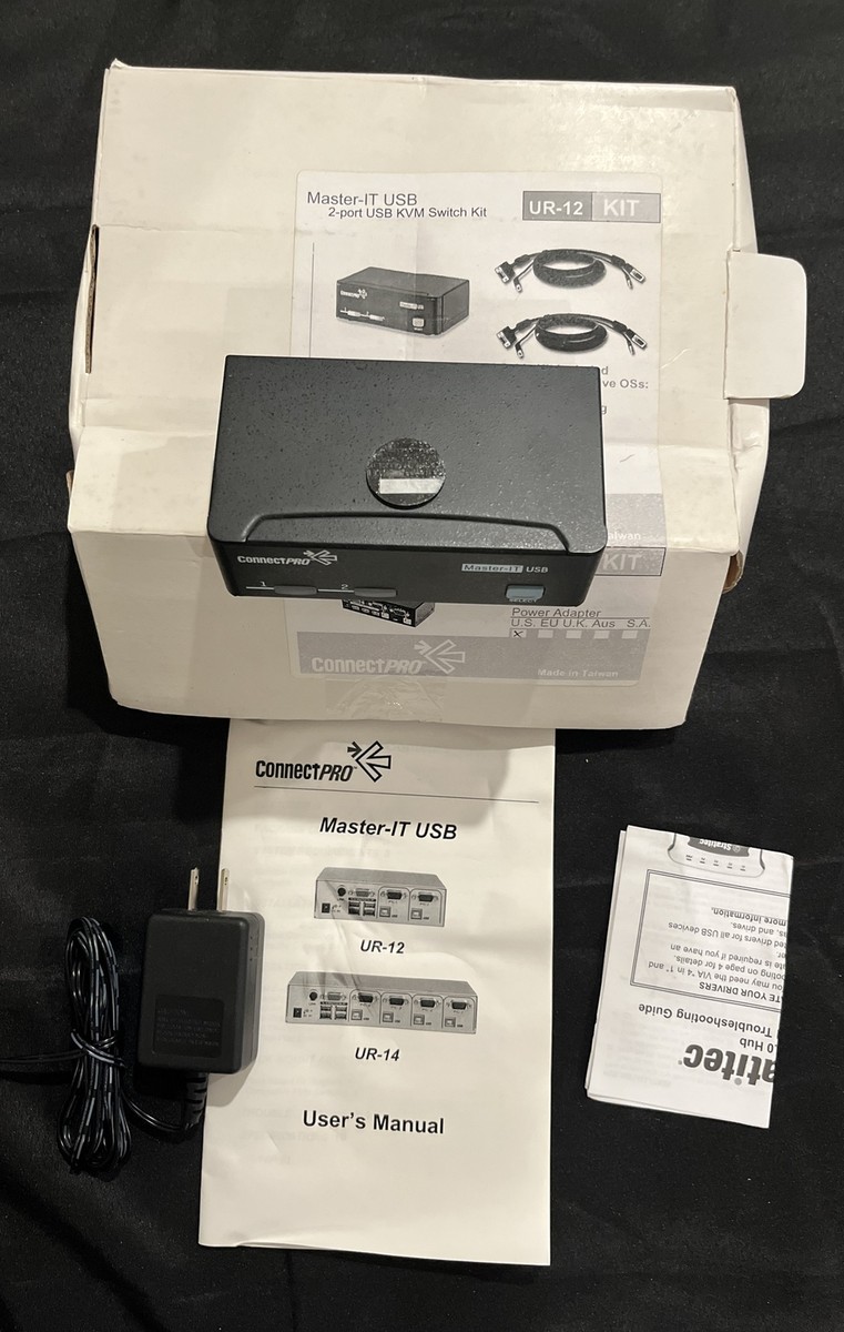 ConnectPRO UR-12-KIT 2-port USB KVM Switch with USB Emulation | eBay