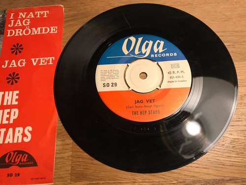THE HEP. STARS "I NATT JAG DRÔMDE/JAG VET" OLGA RECORDS 1960´S SO 29 ABBA SWEDEN - Picture 8 of 12