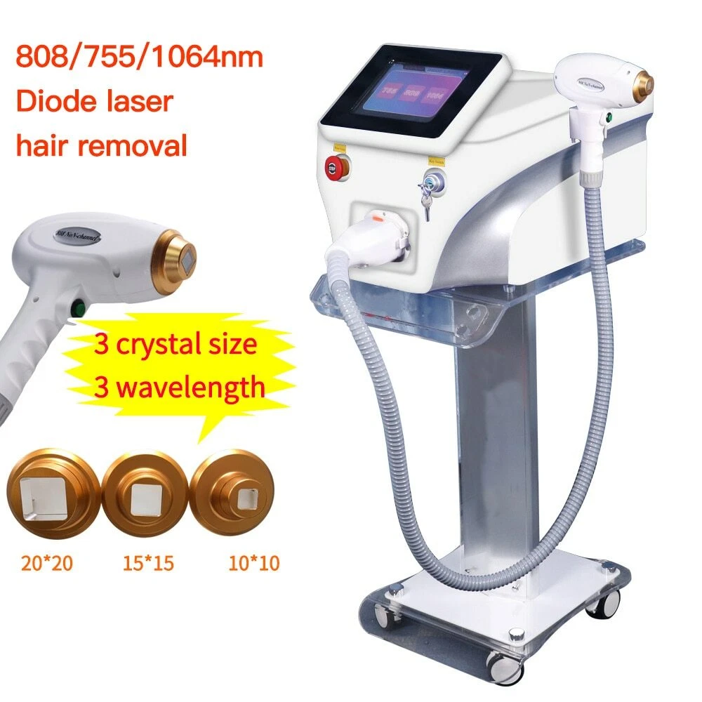 755/808/1064nm Three Wavelength 808nm Diode Laser Hair Removal Beauty  Machine