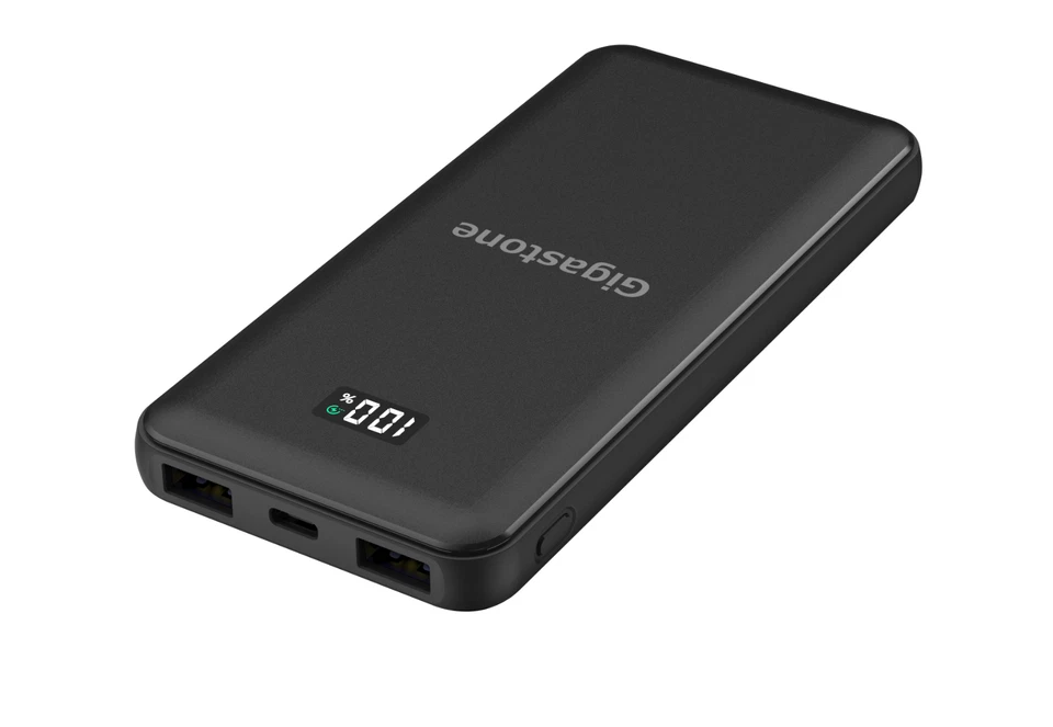 Банк питания Gigastone 10000 мАч с двумя портами USB-A и PD3.0 QC18W 20 Вт USB-C - Изображение 2 из 3