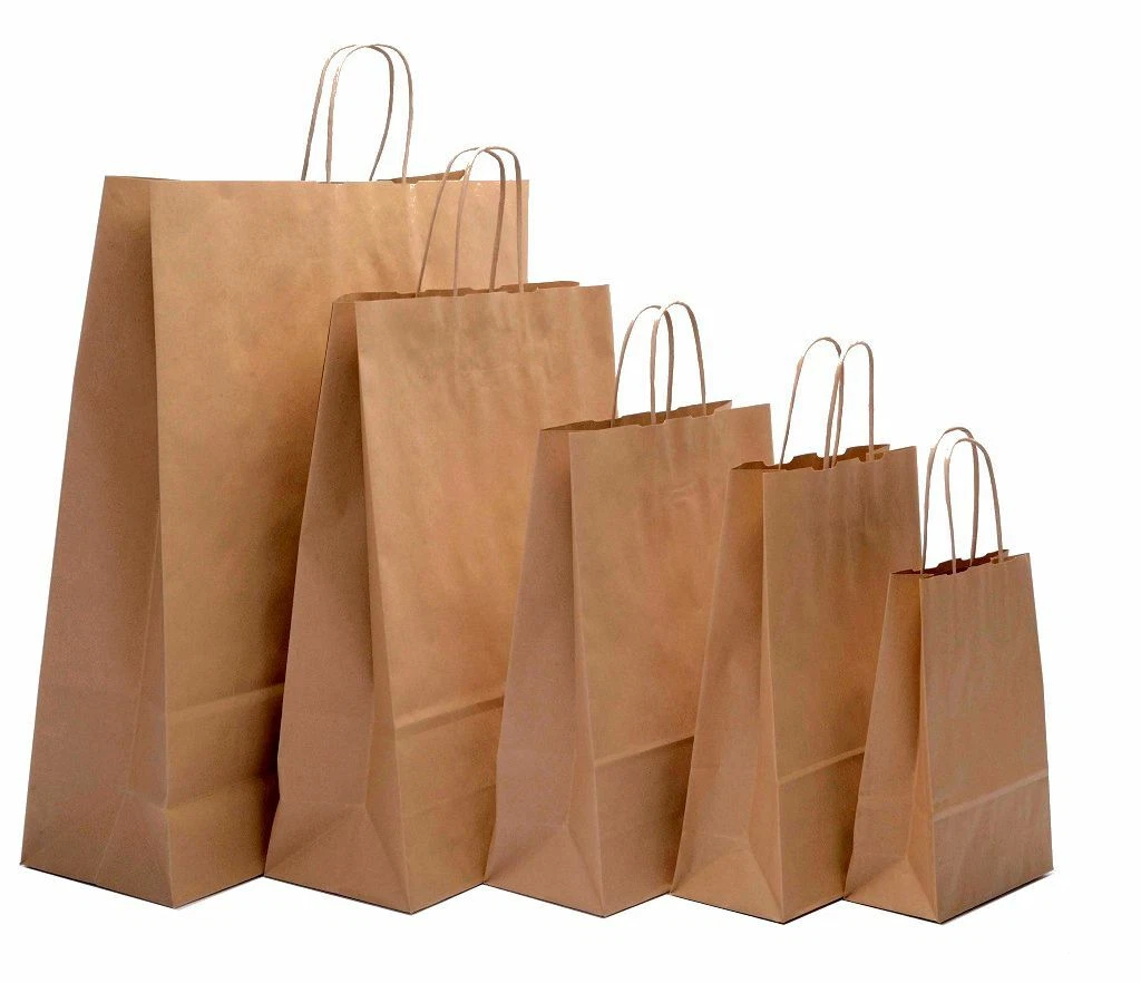 Brown Paper Bags With Handles Party and Gift Carrier / Twist Handle Paper  Bags