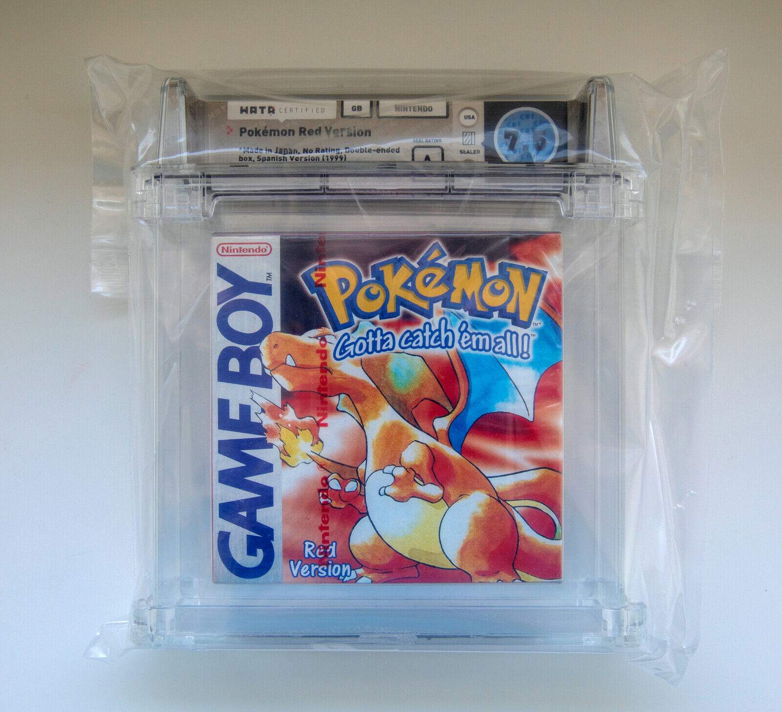 Brand New Sealed Pokemon Fire Red Nintendo Gameboy WATA Graded 8.0 A