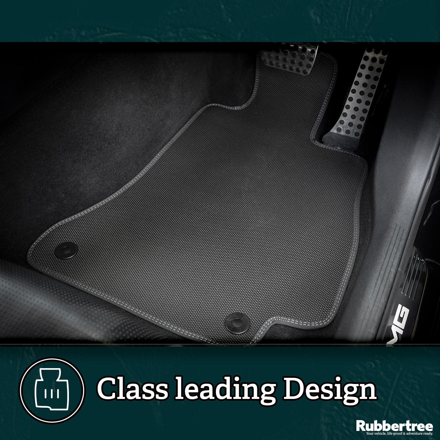 rubbertree Executive Rubber Car Mats for Ford Fiesta (6th Gen Hatch