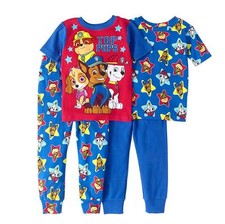 Paw Patrol 4 PC Short Sleeve Tight Fit Cotton Pajama Set Boy Size 5T