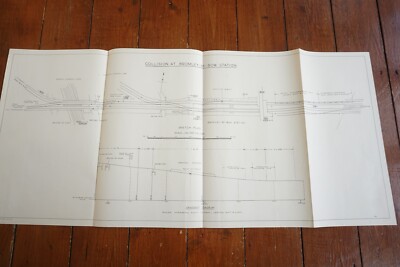1956 Bromley Bow Station Eastern Region Railway Track Map Diagram