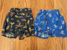 2 Pair Vintage Carter's USA Boys Boxer Shorts Boxers Underwear Spaceships Cars