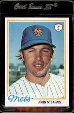 1978 Topps #334 John Stearns New York Mets - Nice Card