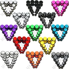 V123 Acrylic Fake Cheaters Illusion Faux 16G Ear Plugs 4G 2G 0G 00G 7/16" 1/2"