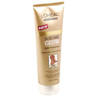 4 L'Oreal Sunless Sublime Glow Daily Moisturizer, Fair Skin Tones 8 fl oz