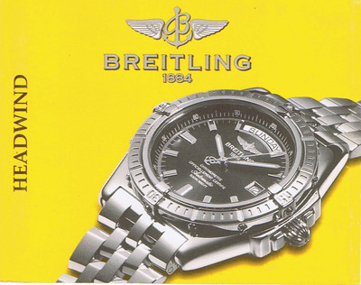 Breitling Headwind Anleitung Instructions !!! NO WATCH !!! KEINE UHR !!! I313