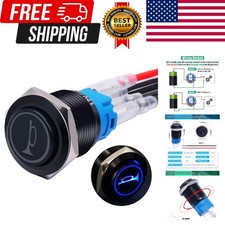 16MM Raised Speaker Horn Momentary Push Button Switch 5/8" Mounting Hole 12V ...