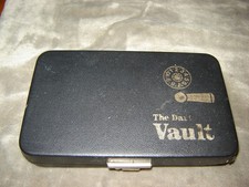 Vintage The Dart Vault Hard Case with 6 Soft Tip Darts and extra Dart parts VG 