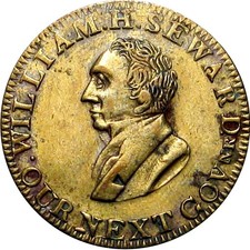 1834 William Seward Hard Times Token Our Next Governor New York R4 HT-26 Low 13