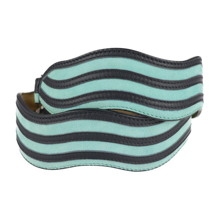 RARE FENDI Suede Leather Shoulder Strap in Light Grey Mint Condition