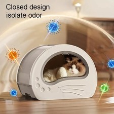 Large Self Cleaning Cat Litter Tray Automatic UV Sterilization Cat Potty Box Pan