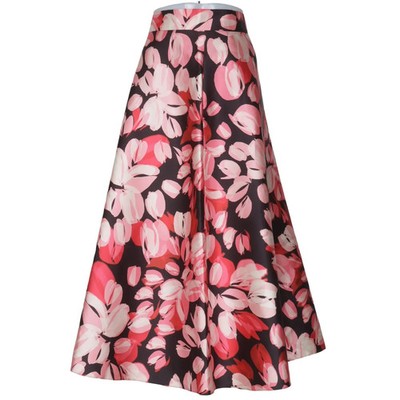 Marianna Deri, Maxirock, Größe: 2XL, Pink/Schwarz/Rot, Polyester, Blumen #T22