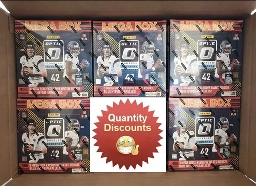 2024 DONRUSS OPTIC NFL FOOTBALL SEALED MEGA BOX BLUE HYPER PARALLELS NEW SEALED