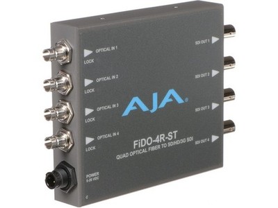 AJA FIDO-4R-ST-R0 SDI Receiver 4-Channel Singlemode ST Fiber 3G-SDI