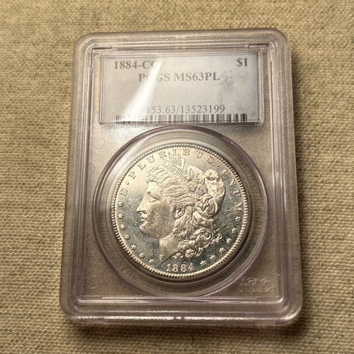 1884-CC $1 Morgan Silver Dollar PCGS MS-63 PL PROOFLIKE