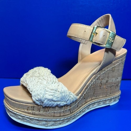 Steve Madden Cool Planet Junee-W Platform Wedge Sandals Heels Women 5.5 JUNW01J2