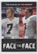 2010 Press Pass Portrait Edition Face to Face Jimmy Clausen Toby Gerhart #3 0w8