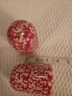 Roseville Gerald Henn Pottery Rose Pink Spongeware Salt And Pepper Shakers — photo 2