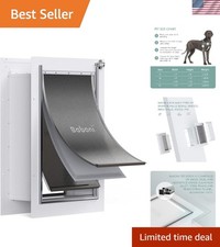 Luxury 3-Flap Pet Door for Walls   Durable Steel Frame  Aluminum Lock for La...