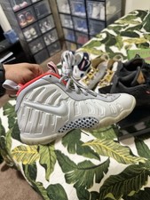 Nike Little Posite Pro Foamposite Pure Platinum Size 6Y 644792-005