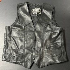 First Genuine Leather Motorcycle VEST Men  s Sz 46