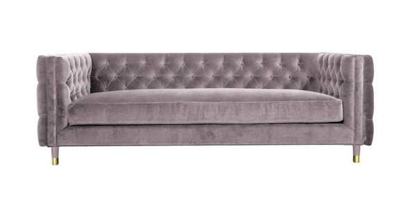 Chesterfield Sofa Taupe MöBel 4 Sitzer Neu Xxl Big Textil Stoff Couchen Polster-image
