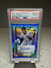 2025 TOPPS CHROME LOGOFRACTOR ROOKIE AUTOGRAPHS WILL WARREN PSA 10 Blue /150