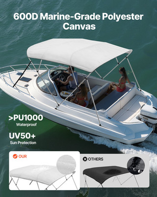4 Bow Boat Bimini Tops, Light Grey 189 189 189 189 189 189 189 189 189 189 189