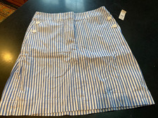 NWT Talbots Size 4 Blue and White Striped Skirt