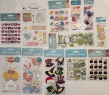 Lot Of 12 JOLEE'S BOUTIQUE Momenta Scrapbooking Stickers EASTER ST PATRICK HEART