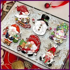36pcs/set New Creative Wooden ChristmasDecoration Small Hanging