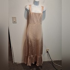 Mumu Size M Claire Midi Formal Dress In Champagne Color