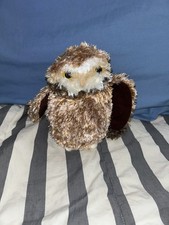 Douglas Owl Plush Cuddle Toys 7  Amber Eyes, Shaggy Fur 18 Months And Up