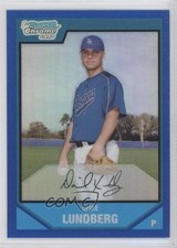 2007 Bowman Chrome Prospects Blue Refractor 21/150 Spike Lundberg #BC81 0a1