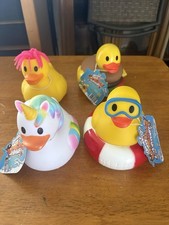 Jumbo 6" Large Brand New 4 PC Rubber Ducky Lot Bundle Of 4 New With Tags