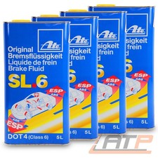 ATE 4x 5 L LITER BREMSEN FLÜSSIGKEIT BREMSFLÜSSIGKEIT SL.6 DOT4