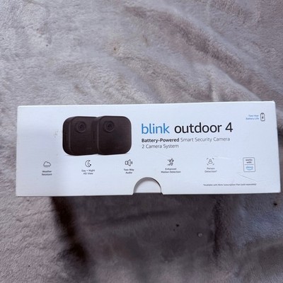 Blink Outdoor 4 Battery-Powered Smart Security Camera 2 Camera System Black New