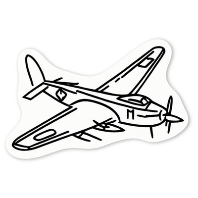 Aufkleber Sticker ''Vintage Militärflugzeug'' (DW043753)